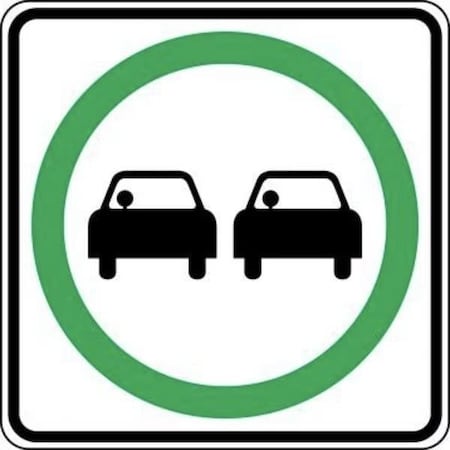 Accuform TRAFFIC SIGN  PASSING 24 X 24 DG FRR015DP FRR015DP